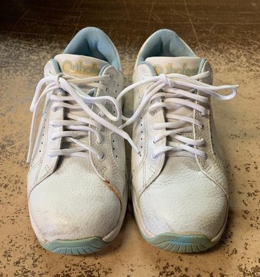 Orthofeet BioFit Leather White Walking Athletic Shoe Women's Size 8 Medium