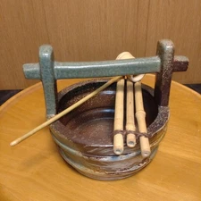 Japanese Tokoname Ware Water Basin Tsukubai Pottery