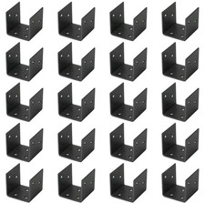 20 SZTUK Czarny półsłupek Base Fit 2x2, 2x4 słupki, złącze wieszaka legi na grudzień...