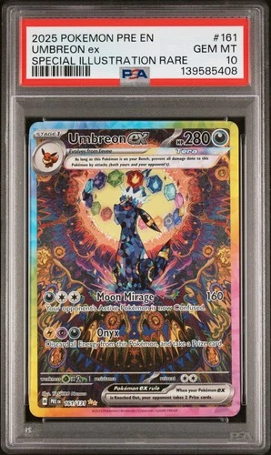 2025 Pokemon Umbreon ex Prismatic Evolutions SIR #161 PSA 10