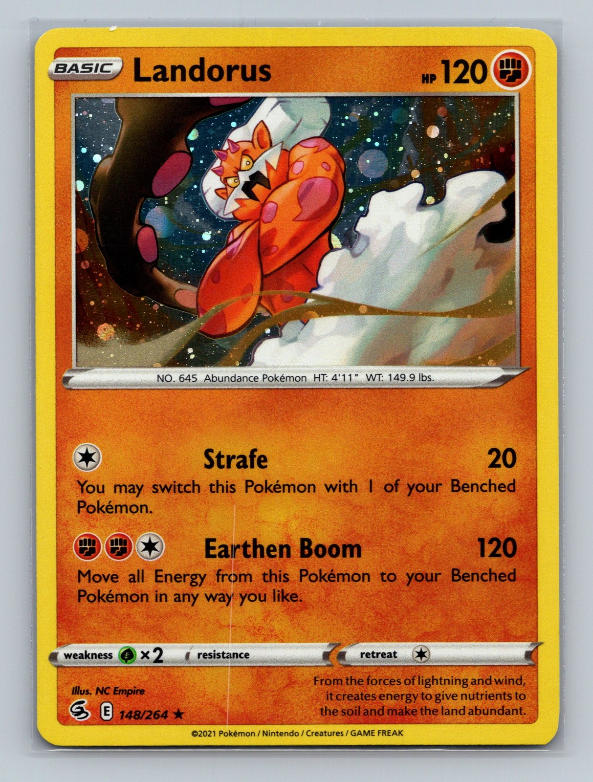Landorus (Cosmos Holo) 148/264 BLE Pokemon Card EN Holofoil NM