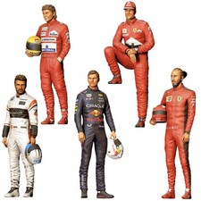 Formel 1 Rennfahrer Set - 3D Druck Miniaturen - 1:24, 1:35, 1:48, 1:72, 1:87