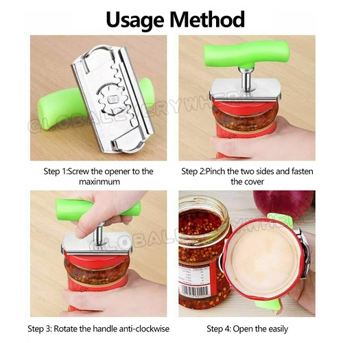 Adjustable Stainless Steel Twist off Jar Opener For Seniors with Arthritis - Picture 8 of 11