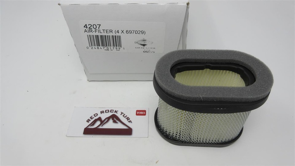 Cartouches Pour Filtre à Air Briggs & Stratton – Lot De 4, Compatible Séries Intek 5,5-6,75 CV – Pour Tondeuses à Gazon