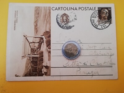 12599 Turistica Bordighera 30c 1936 cancellation ambulante TRAIN BERGAMO MILAN 1 