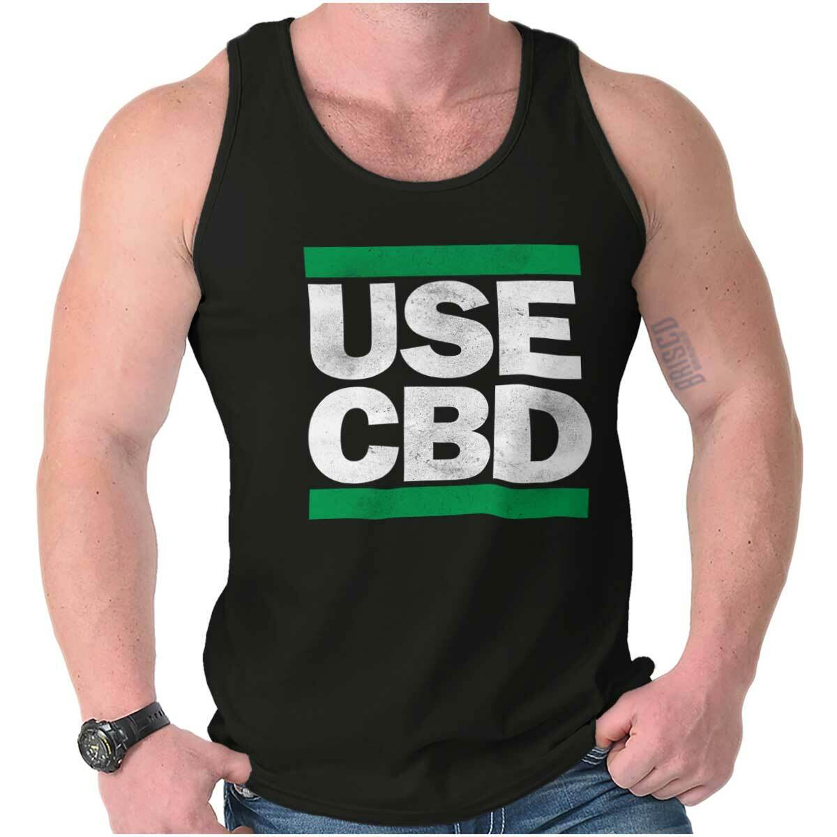 Use CBD Cannabis Run Hip Hop Stoner Marijuana Tank Top T Shirts Tees Men Women