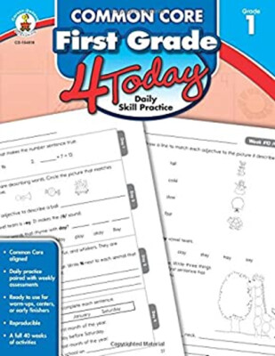 Common Core First Grade 4 Today : Daily Skill Practice Paperback