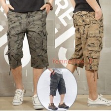Long Cargo Shorts Men's Summer Casual Loose Tactical Shorts Men Clothing Shorts