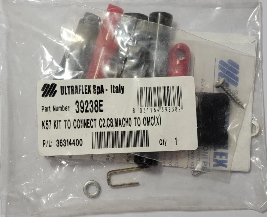 39238E NEW Ultraflex K57 Engine Control Steering Cables Kit To  