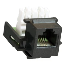 12 Pack Cat-3 RJ11 Phone Telephone Keystone Jacks in Black 