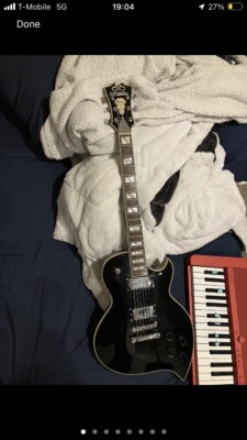 D'Angelico Premier TD Tear Drop Electric Guitar Black Limited Edition w/ GigBag