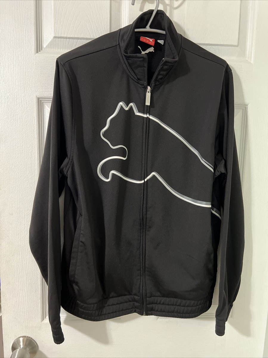 Puma Sports Lifestyle Jacket Men's S Black Warm-up Logo Actiwear Full Zip |  eBay