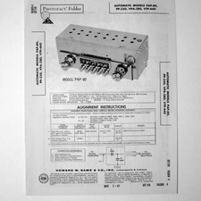 Automatic Models PAP-80 PP-330 VPA-280 VTP440 Auto Radio - SAMS Photofact ™ 1961