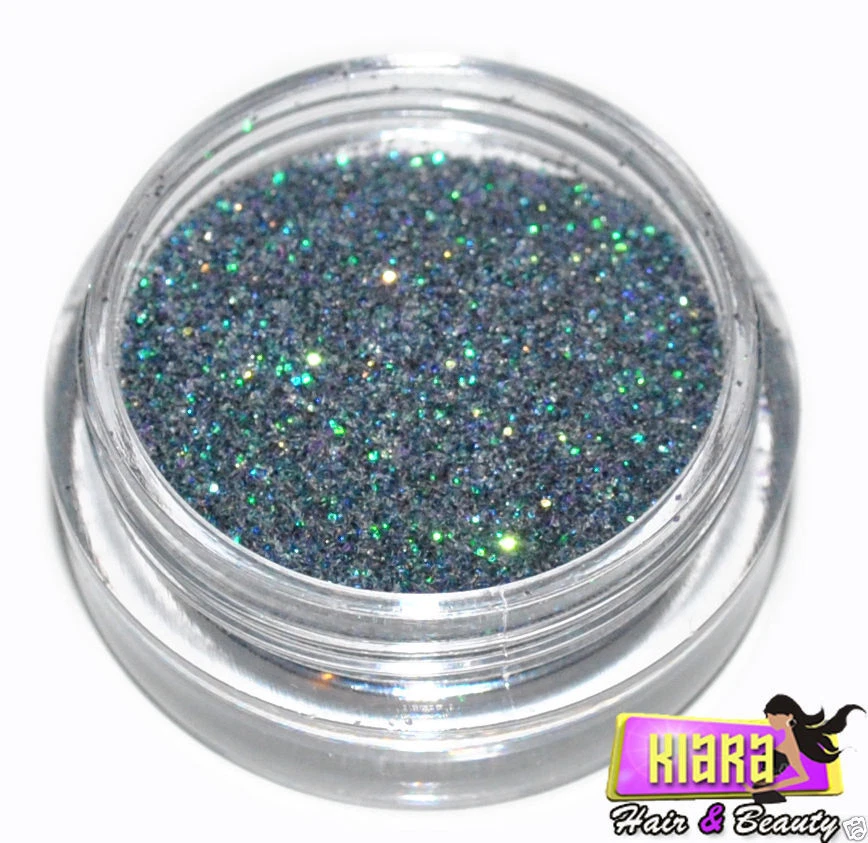 KIARA WORLD Schwarz Laser Lidschatten Glitzer Topf Funkelnder Staub Körper Gesicht Nagel Party Make-Up