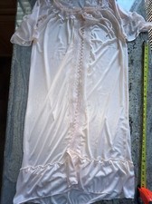 Vintage Sindrella 80's 90's Robe Womens Pink Peach nightgown robe Large Detailed