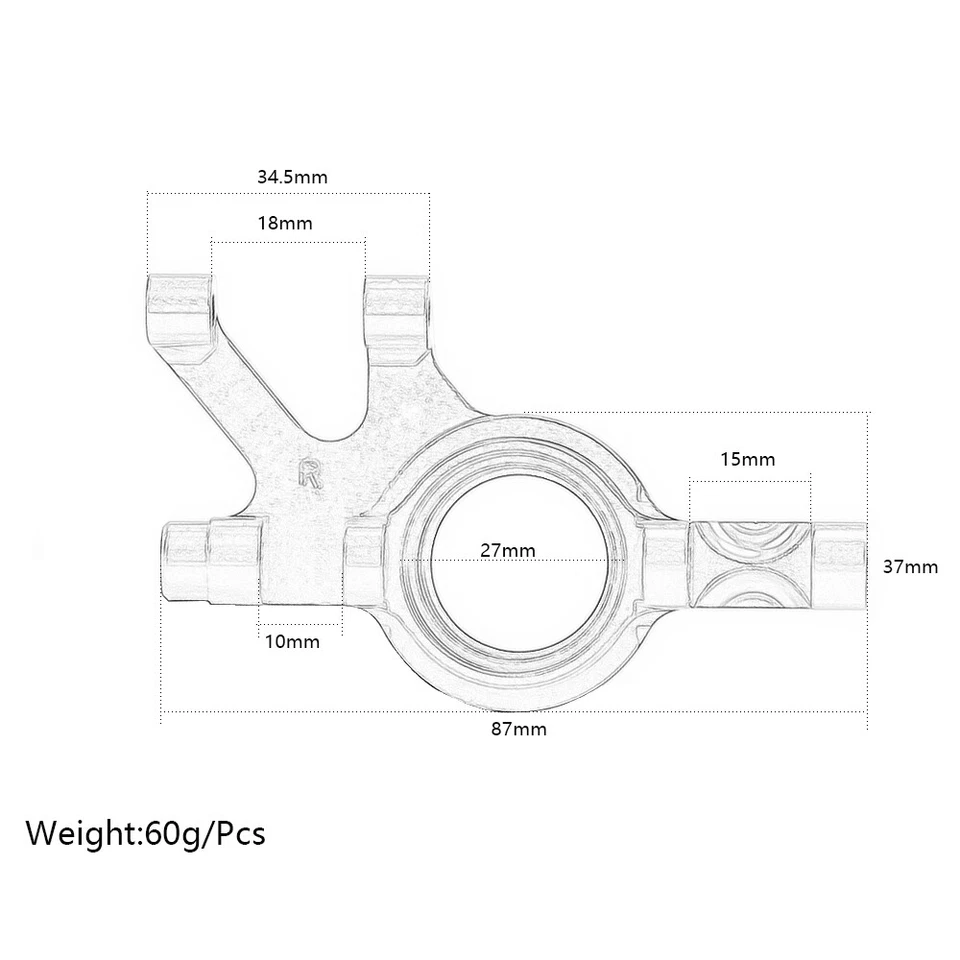Bloques portadores de buje de dirección de aluminio 2P 7737 para RC1/5Traxxas X-Maxx XMaxx 6S 8S Foto 2 de 4