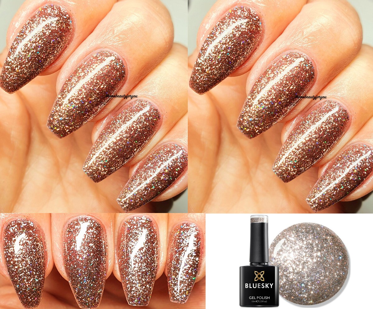 Bluesky Gel-Nagellack Burgunderrot – Holografisch, 10 Ml, UV/LED Aushärtbar