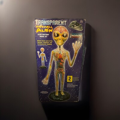 New open box Lindberg  19'' Transparent Roswell Alien Model Kit alien anatomy