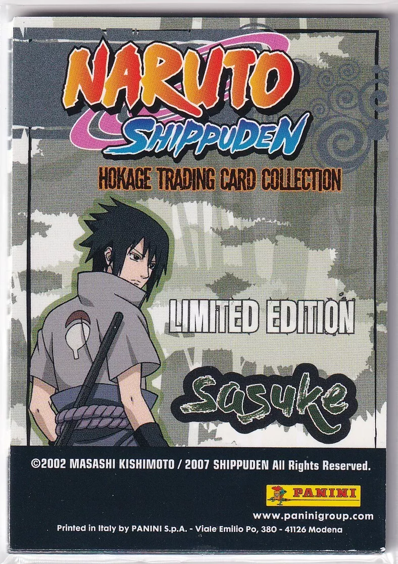 Panini Naruto Shippuden Hokage Trading Card Collection Card No. 77 Sasuke