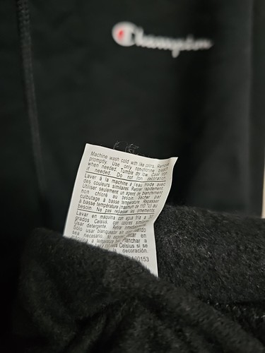 NWT CHAMPION Men's Jacket Long Sleeve Hooded Black Color Cotton Blend.Size XL - Picture 11 of 15