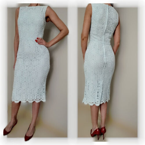 AUTENTICO abito Dolce&Gabbana blu cielo pizzo IT 42 - Foto 19 di 19
