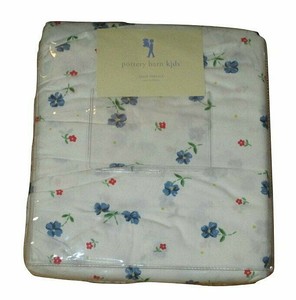 Pottery Barn Twin Bed Skirt Kids Sally White Blue Red Green Floral