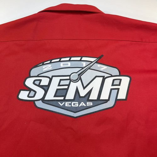 NEW DICKIES SEMA CAR SHOW LAS VEGAS RACING MECHANIC WORK SHIRT Sz Mens 2XL Red