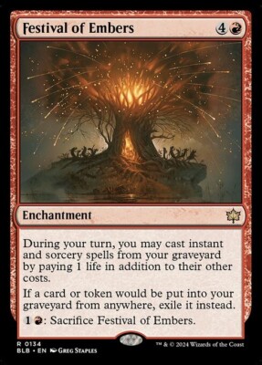 *MtG: 4x FESTIVAL OF EMBERS - Bloomburrow Rare - magicman-europe*