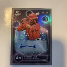 2022 Bowman Platinum Armando Cruz #PE-24 Precious Elements Autograph /50 Nats