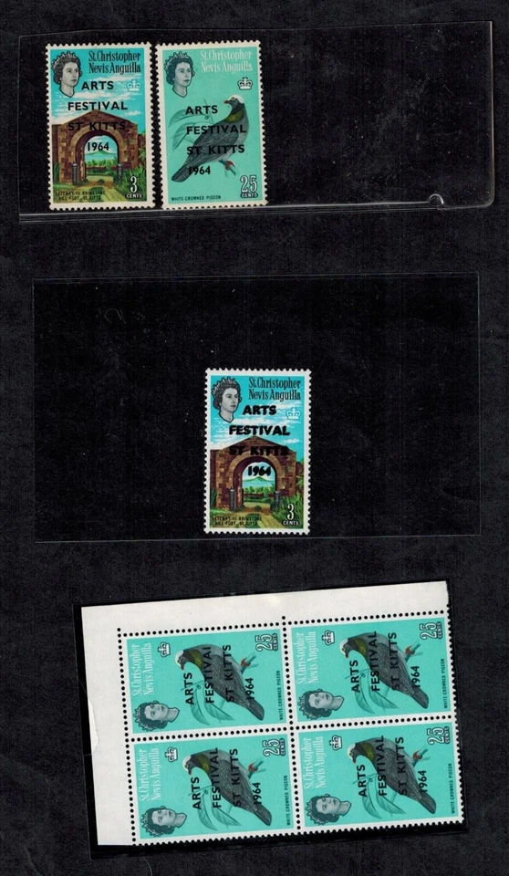 St. Kitts &Nevis 3c Arts Festival Double OVPT SG 145a MNH CV L400 - Image 4 of 4