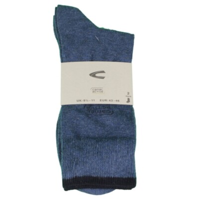 Camel active Herren Socken Doppelpack blau 6590 546 indigo melange