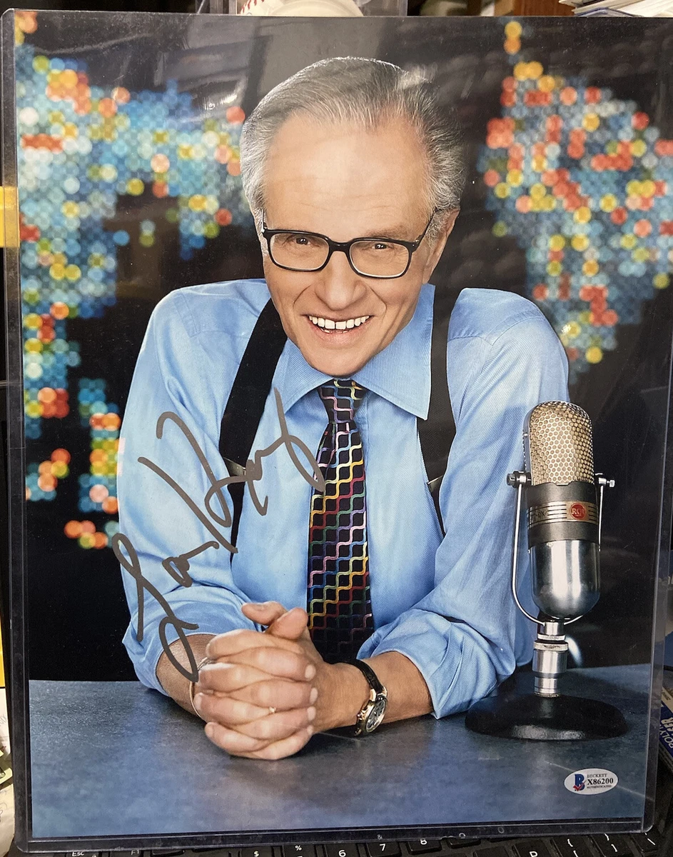 Late Night Talkshow host Larry King signed autograph & photo set-SCARCE!
