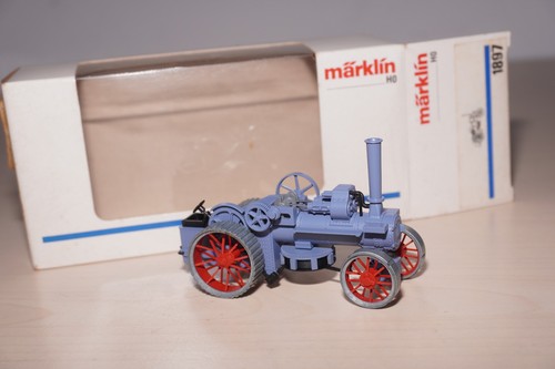 RF16] Märklin Spur H0 1897 Modellauto Lokomobile Dampfwalze Oldtimer OVP | Zustand: Gebraucht