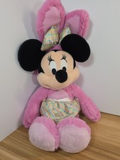 Disney Store 2018 Minnie Mouse Spring Easter Bunny 14 inch Plush Pink