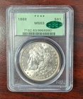 1888 PCGS MS63 CAC OGH MORGAN SILVER DOLLAR OLD GREEN HOLDER. CAC