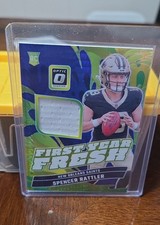 2024 Optic - First Year Fresh Spencer Rattler #FYF-SRR Blue Hyper Prizm (MEM RC)