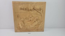 Wandbild Schnitzerei Holz Frauen Sirenen Seemann FG 77 signiert #252642