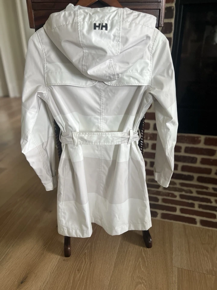 Chaqueta HELLY HANSEN Mujer XS Crema y Blanco Rayas LYNESS SHELL Con Capucha Foto 2 de 4