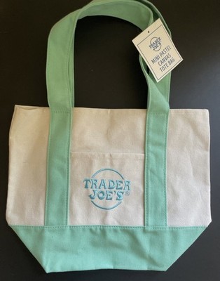 PASTEL MINT GREEN Trader Joe s Mini Canvas Tote American Spring 2026 Pastel MINT