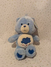 Vintage 2002 Care Bears “Grumpy Bear”  12" Blue Rain Cloud Plush With Tag Clean