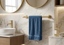 Handmade Wall Mounted Towel Rail Modern Bathroom Towel Holder, Minimalist Bras