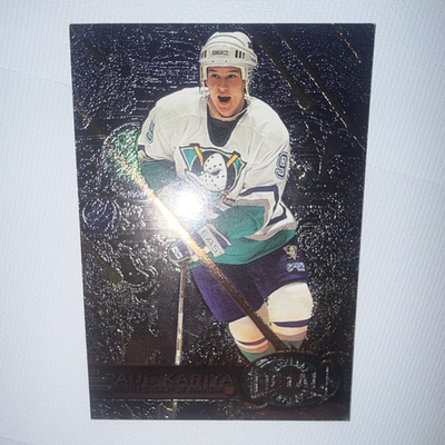 #ad #ad 1996 97 Fleer SkyBox Metal Paul Kariya #2 Anaheim Mighty Ducks NHL $2.00