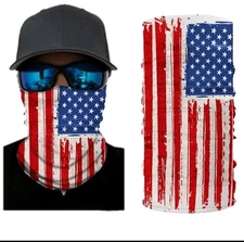 USA FLAG Face Mask Elastic Bandana Fashion Cooling Cycling Scarf Neck Gaiter