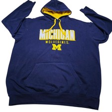 Champion University of Michigan Wolverines Pullover Hoodie Size XL Embroidered
