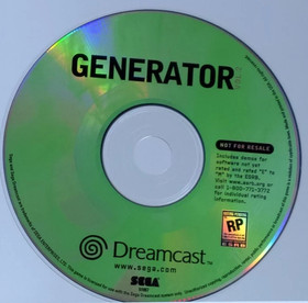 Generator Vol. 2  Sega Dreamcast - Artwork And Disc Only