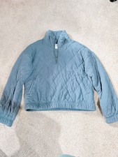 Abercrombie Fitfh Womens 1/4 Zip Thick Grayish/Blue Soft Collection Size Small