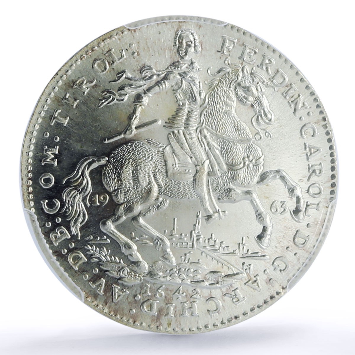 Austria 2 ducat Ferdinand Karl 1642 Restrike X#M29a MS 66 PCGS