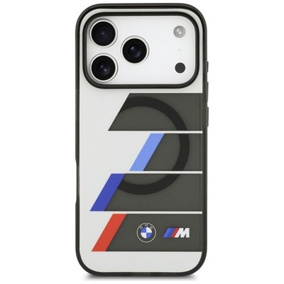 BMW iPhone 17 Pro Hülle Case Cover Signatur M Power Metal Buttons Tricolor Lines