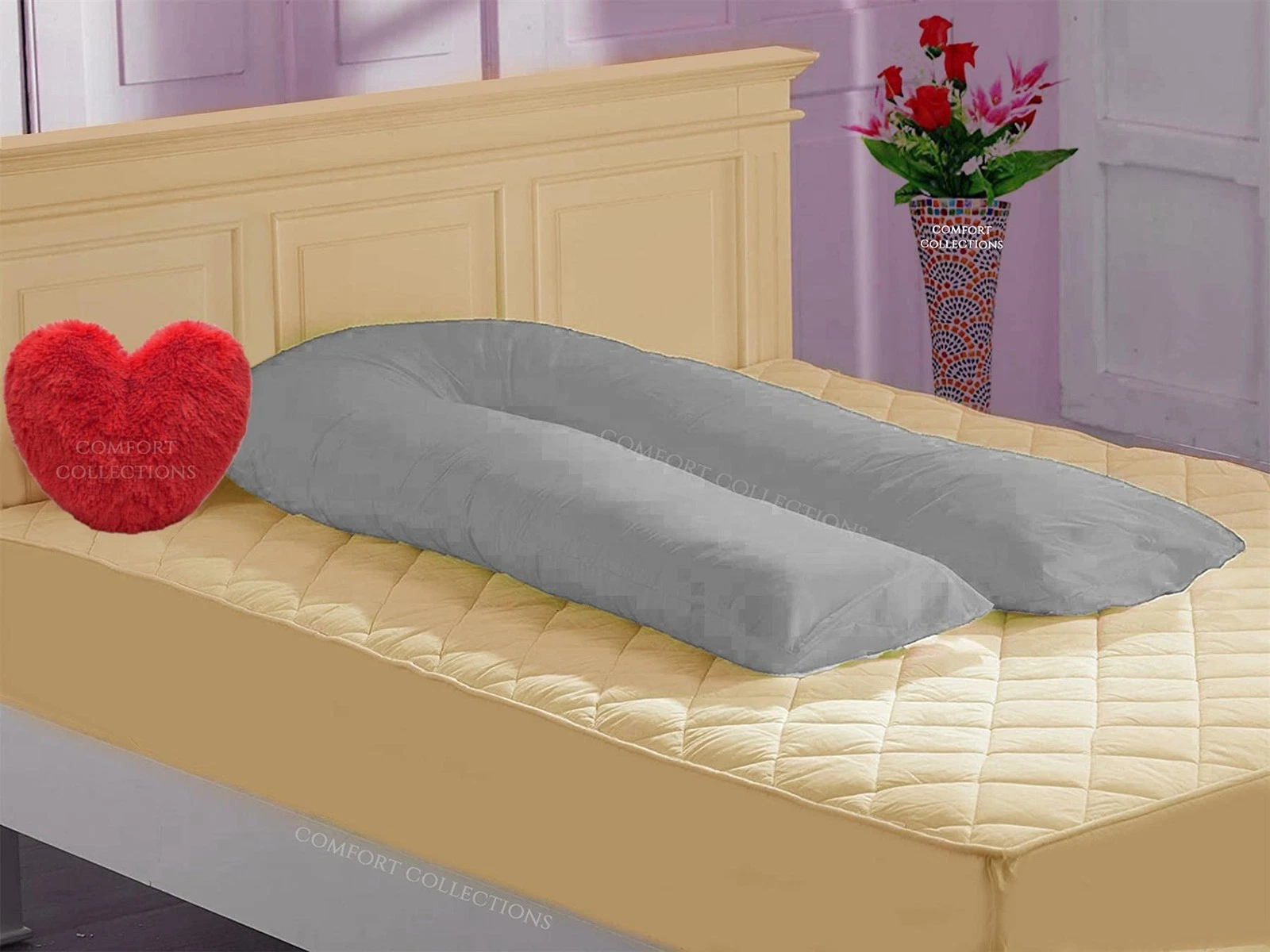 12FT U Shaped Pillow Case Cover Maternity Nursing U Cover, Silver
Opens in a new window or tab