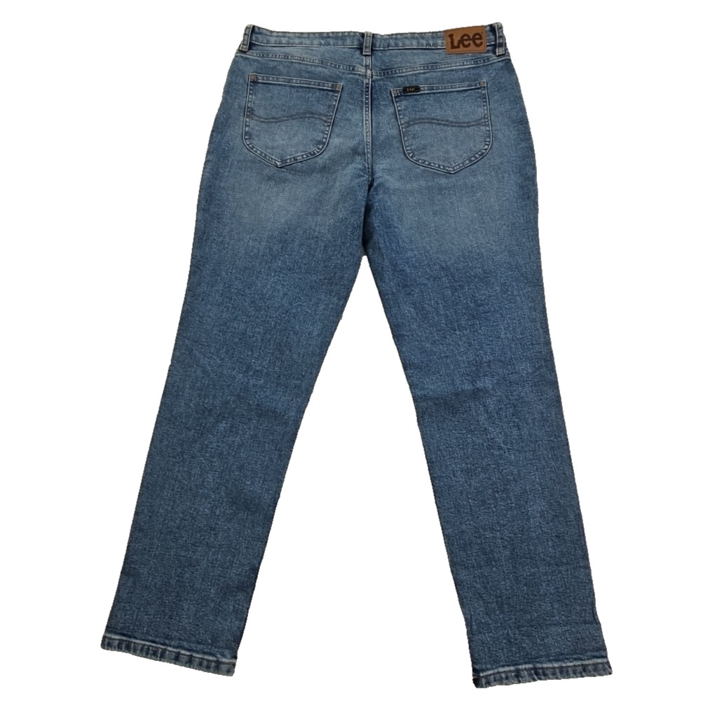 Lee Legendary Jeans Women's 16 (36x28) Med Wash 90's Taper Mid Rise NEW Stretch thumbnail 2